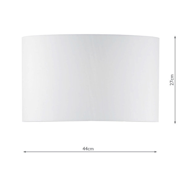 Fairmont Park Zeppelin 27cm H x 25.5cm W Silk Drum Lamp Shade in Ivory